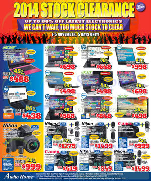 Featured image for (EXPIRED) Audio House Electronics, TV, Notebooks & Appliances Offers 1 – 5 Nov 2014