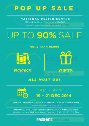 Featured image for (EXPIRED) Page One Pop Up Sale 19 – 21 Dec 2014