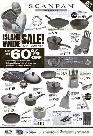 Featured image for (EXPIRED) Scanpan Kitchenware Islandwide Sale 17 – 30 Nov 2014