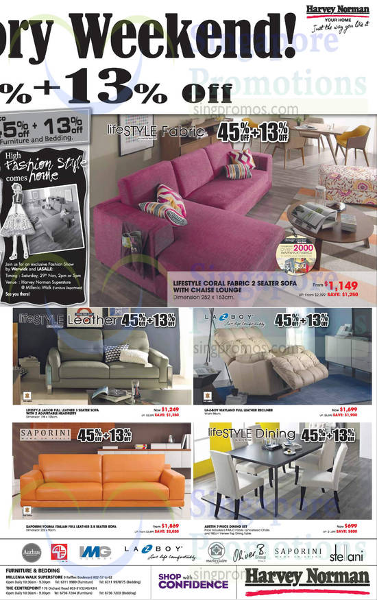 Sofa Sets, Lifestyle, Saporini, LazBoy