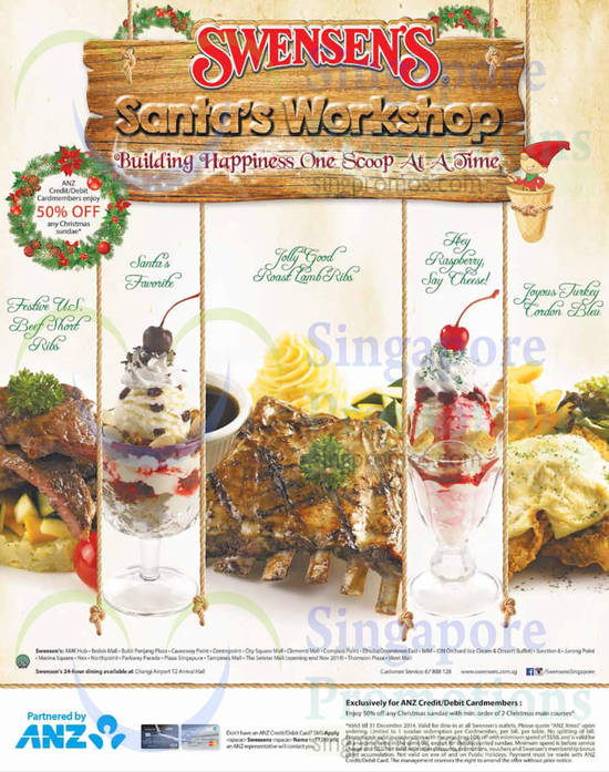 Swensens 7 Nov 2014 » Swensen’s Christmas Sundaes 50 Off For ANZ