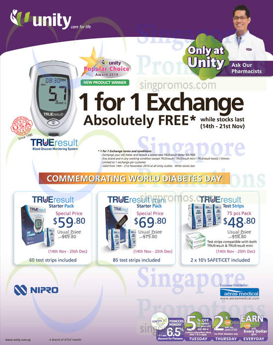 TRUEresult Blood Glucose Monitoring System, Starter Pack, Mini Starter Pack, Test Strips