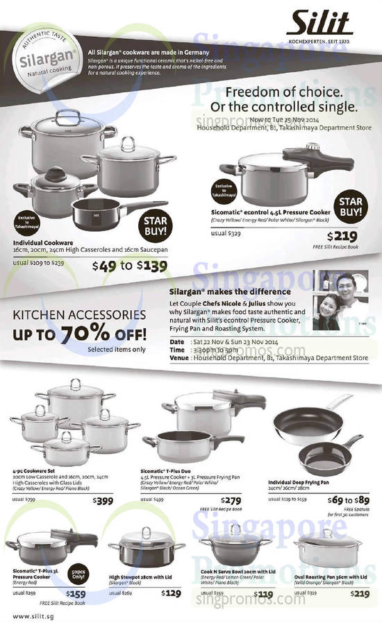 Takashimaya Silit Cookware 14 Nov 2014