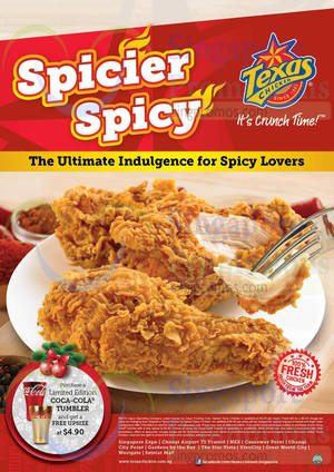 Featured image for Texas Chicken New Spicier Spicy Chicken & Limited Edition Coca-Cola Tumbler 20 Nov 2014