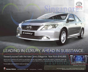Featured image for Toyota Camry Elegance Features & Price 8 Nov 2014