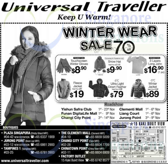 Universal traveller hot sale winter jacket