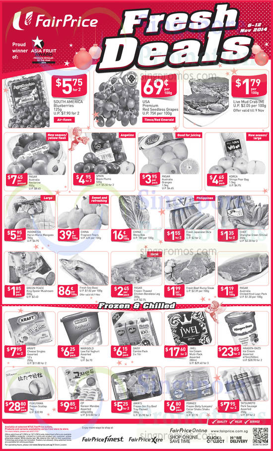 (Until 12 Oct) Fresh Deals Fruits, Vegetables, Seafood, Chilled