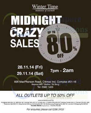 Featured image for (EXPIRED) Winter Time Midnight Crazy Salee @ Citimac 28 – 29 Nov 2014