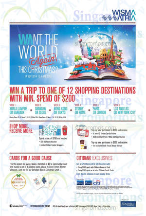 Featured image for (EXPIRED) Wisma Atria Christmas Promotions & Activities 14 Nov 2014 – 4 Jan 2015