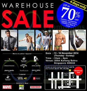 Featured image for YG Marketing Warehouse SALE Up To 70% OFF 13 – 16 Nov 2014