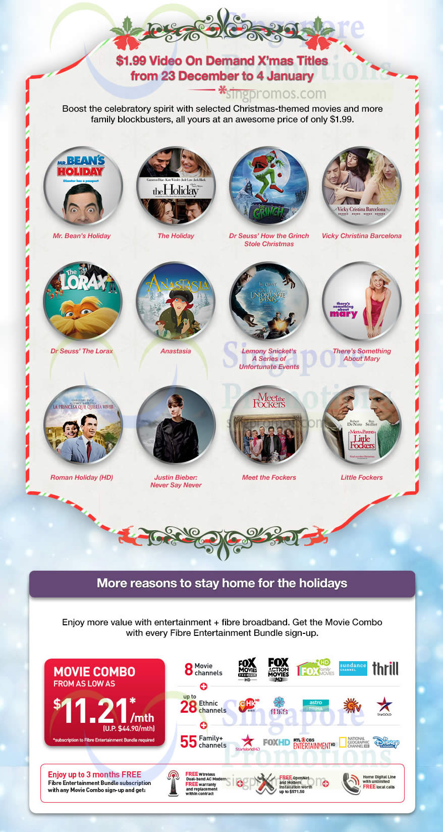 1.99 Video on Demand Xmas Titles » Singtel Mio TV Free Channels Preview