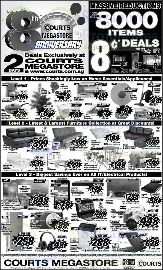 14 Dec Furniture, Bedding, Mattresses, TVs, Fridges, Washers, Sofa Beds, Max Coil, Toshiba, Panasonic