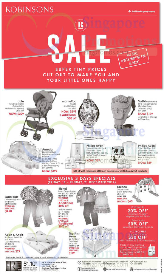 19 Dec Baby Products, Strollers, Kids Apparel, Play Yards, Philips Avent, Ameda, Richgi, Chicco, Joie, MamaRoo, The First Years