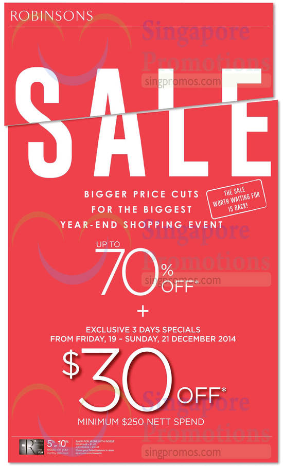 19 Dec Up to 70 Percent Off, 30 Dollar Off With Minimum 250 Dollar spend