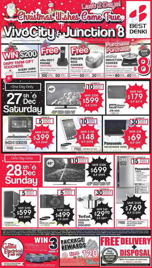 Featured image for (EXPIRED) Best Denki VivoCity & Junction 8 Christmas Offers 25 – 28 Dec 2014