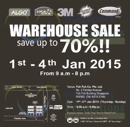 3 Jan Algo, Lock n Lock, 3M, Scotch Brite, Command Warehouse Sale