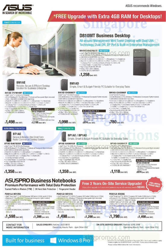 ASUS Business PCs, Notebooks 10 Dec 2014