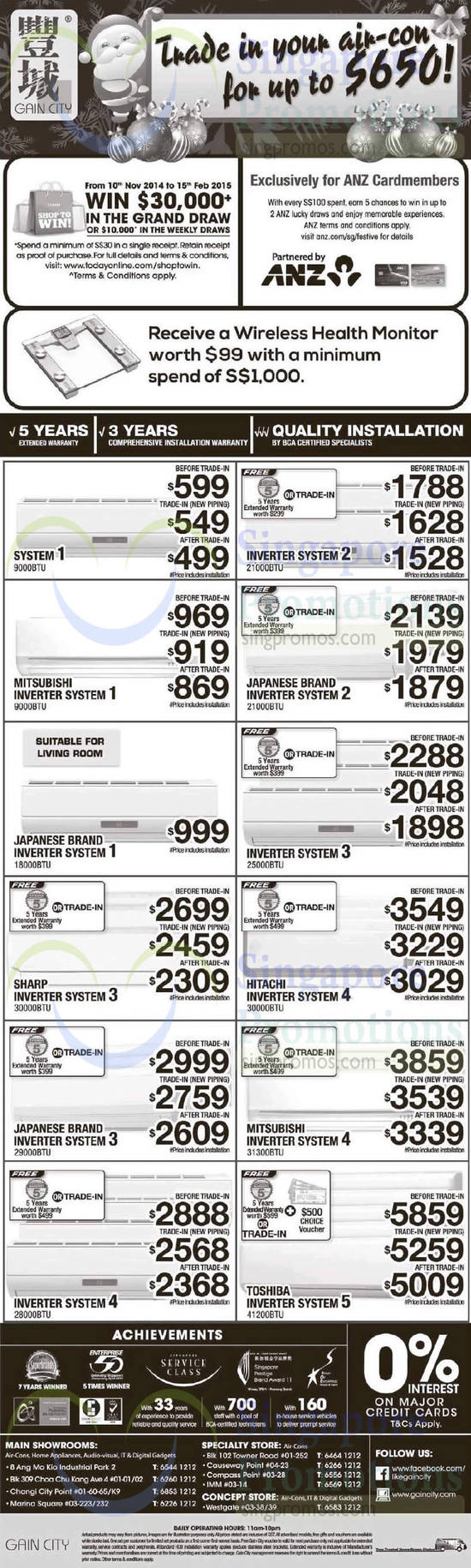 Air Conditioners, Hitachi, Sharp, Mitsubishi