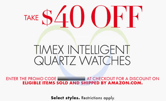 Timex $40 OFF Intelligent Quartz Watches Coupon Code 21 – 22 Dec 2014