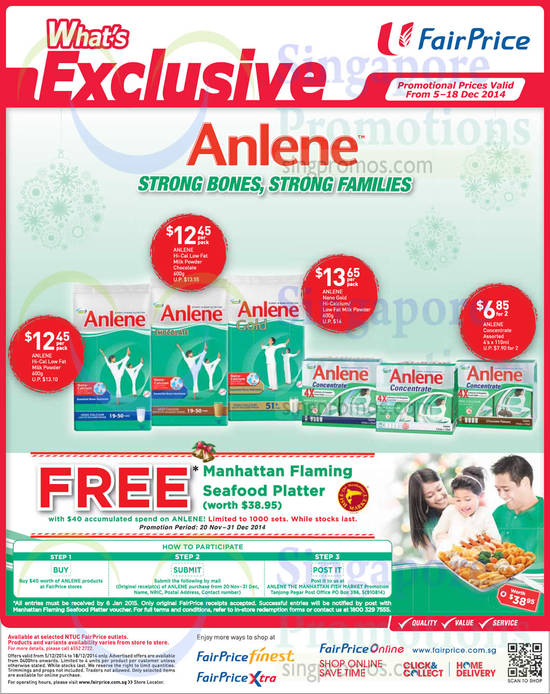 Anlene Milk Powder, Free Manhattan Seafood Platter