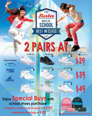 Featured image for Bata Back To School From $29 Bundle Offers 12 Dec 2014
