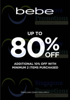 Featured image for (EXPIRED) Bebe Up To 80% Off @ Isetan Scotts 16 Dec 2014