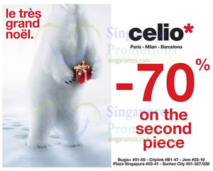Featured image for Celio* 70% OFF 2nd Piece Promo 6 Dec 2014