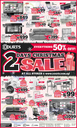 Featured image for (EXPIRED) Courts 2 Days Christmas Sale 25 – 26 Dec 2014