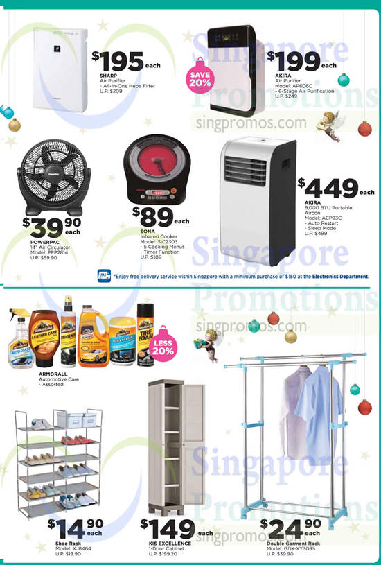 Electronics, Home Basics, Air Purifier, Fan, Cooker, Akira, Sona, Powerpac, Sharp