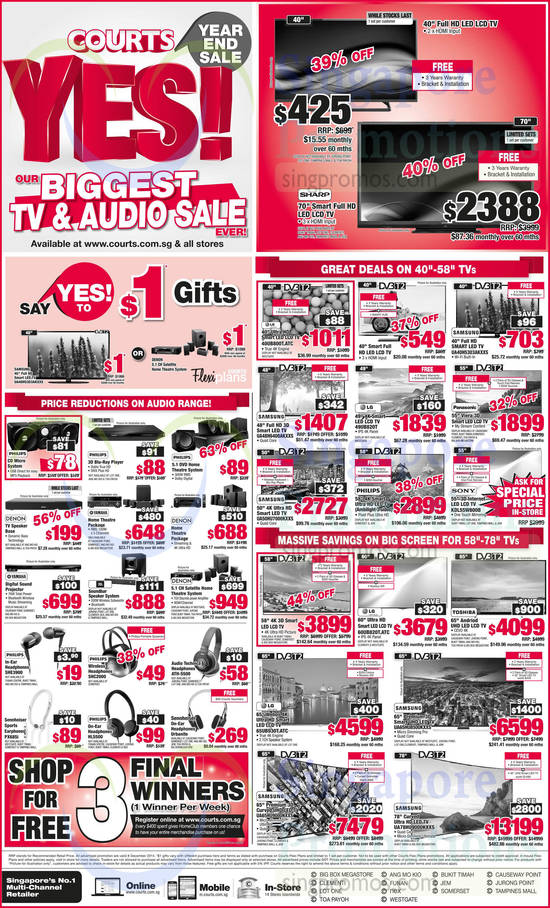 Electronics, TVs, Audio, Home Theatre Systems, TVs, Headphones, Speakers, Denon, JBL, Philips, Audio Technica, Samsung, Panasonic, LG