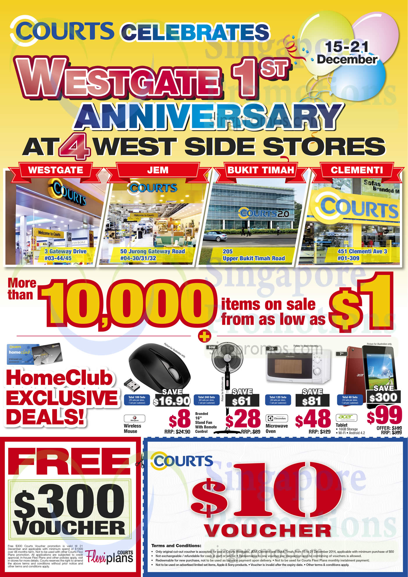 Featured image for Courts West Outlets First Anniversary Specials 15 - 21 Dec 2014