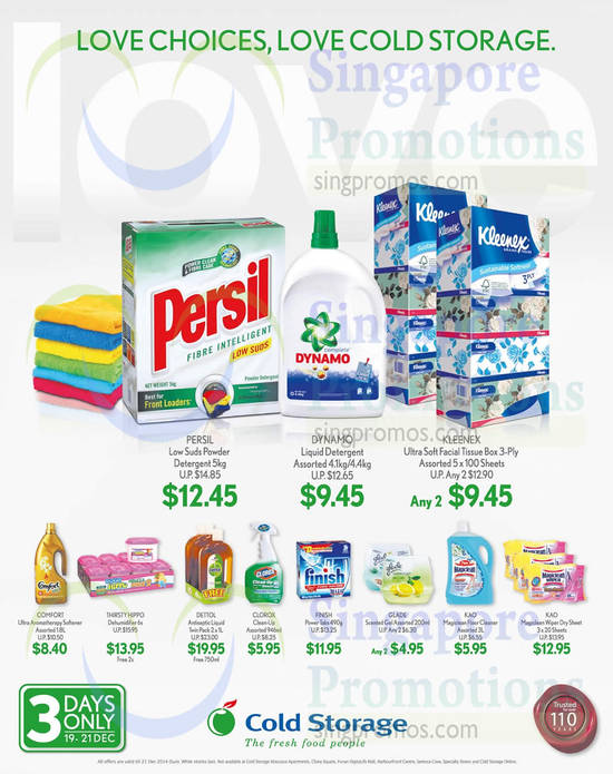 Household Cleaners Persil, Dynamo, Kleenex, Comfort, Dettol, Clorox, Glade, Magiclean