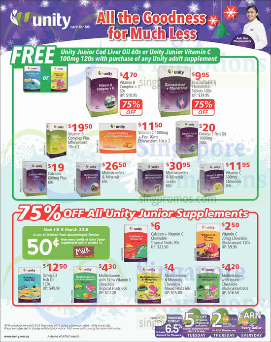 NTUC Unity Supplement Offers 19 Dec 2014