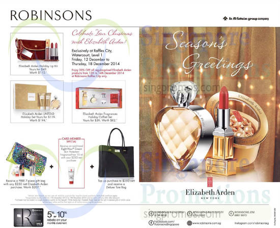 Robinsons Elizabeth Arden 12 Dec 2014