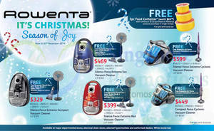 Featured image for (EXPIRED) Rowenta Vacuum Cleaners Christmas Promotions 9 – 31 Dec 2014