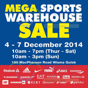 Featured image for (EXPIRED) Royal Sporting House Warehouse SALE 4 – 7 Dec 2014