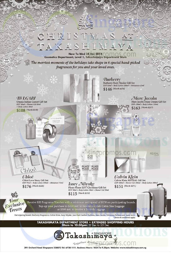 Takashimaya Fragrances Offer 20 Dec 2014