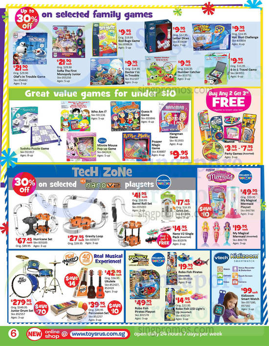 Tech Zone Family Games, Play Sets Nano V2, vtech, Robo Fish, Play Maker, Magical Mermaid