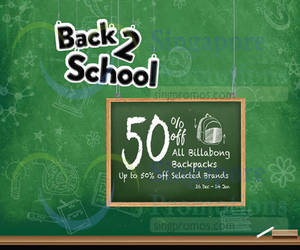 Featured image for (EXPIRED) The Wallet Shop 50% Off Billabong Backpacks 26 Dec 2014 – 14 Jan 2015