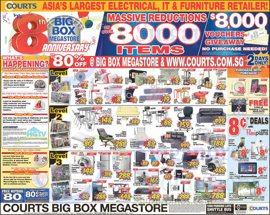 (Till 7 Dec) Megastore Contests, Meet And Greet, Home Appliances, Furniture, Notebooks, Digital Cameras, TVs, Dining Sets, Beddings, Kitchen Appliances, Panasonic, Lenovo, Midea