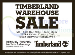 Featured image for Timberland Warehouse Sale @ Safra Yishun 5 – 14 Dec 2014