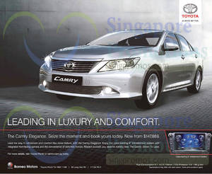Featured image for Toyota Camry Elegance Features & Price 6 Dec 2014