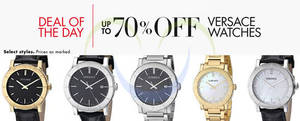 Featured image for (EXPIRED) Versace Up To 70% Off Watches 24hr Promo 17 – 18 Dec 2014