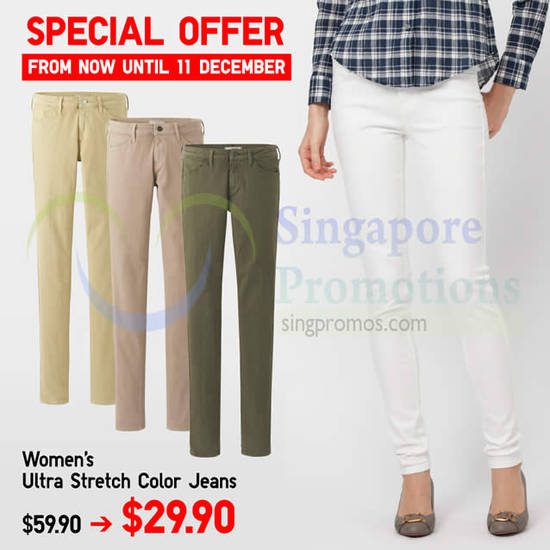 Womens Ultra Stretch Colour Jeans