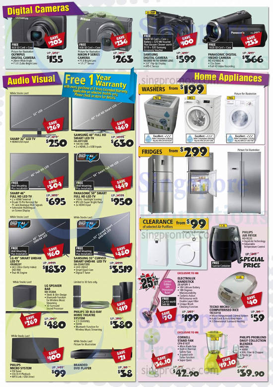 10 Jan Kitchen Appliances, Home Audio Visual Products, TVs, Home Theatre System, Washers, Fridges, Digital Cameras, Rice Cooker, Air Fryer, Samsung, Philips, LG