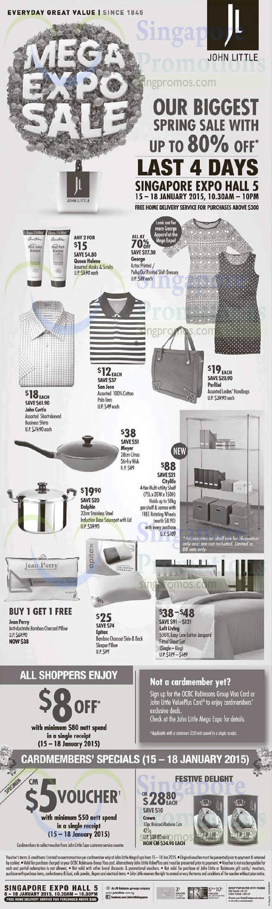 15 Jan Cardmember Specials, Cookware, Apparel, Bedsheet Set