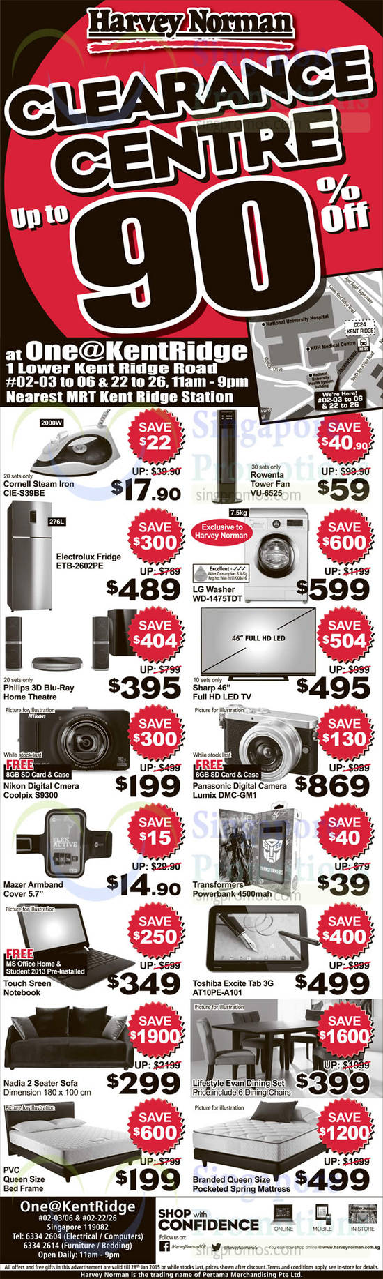 22 Jan Home Appliances, Electronics, Furnitures, Toshiba, Nikon, Panasonic