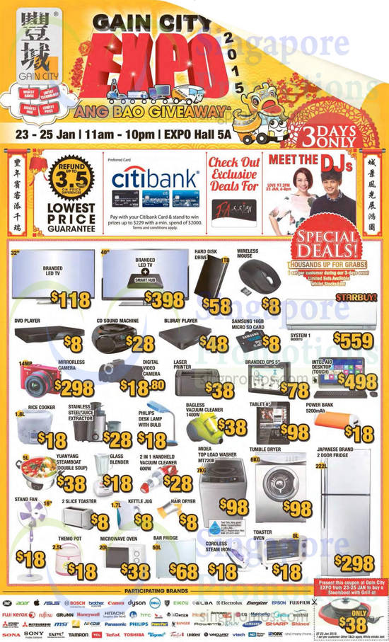 23 Jan TVs, Digital Cameras, Fridges, Washers, Dryer, Oven, Toaster, Fan, Desktop PC, Rice Cooker, Vacuum Cleaners, Blenders, Mouse, Hard Disk Drive