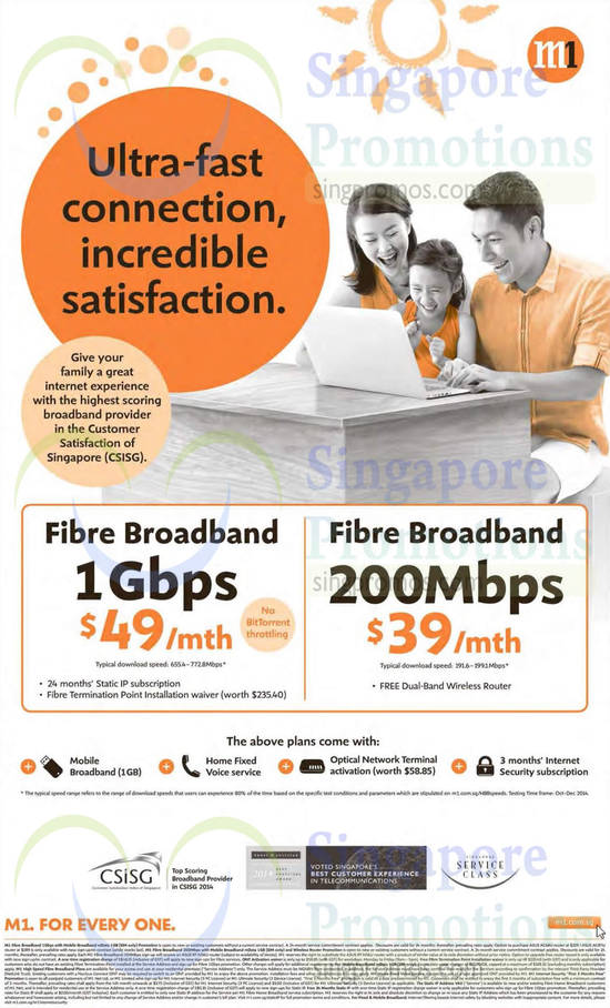 49.00 1Gbps Fibre Broadband, 39.00 200Mbps Fibre Broadband