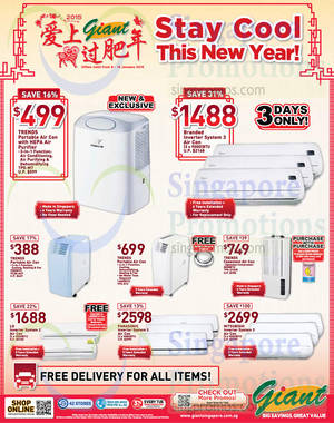 Featured image for (EXPIRED) Giant Air Conditioners & Powerpac Electronics Offers 9 – 18 Jan 2015